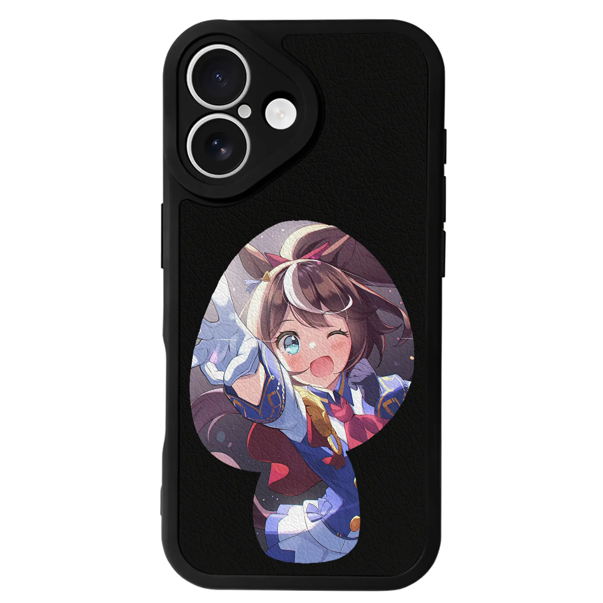 ウマ娘 プリティーダービー グッズ トウカイテイオー - IPhone 16シリーズ対応 ・ シリコンスマホケース ・ レザー調 ・ 高精度フィット ・ 耐衝撃 ・ ワイヤレス充電対応 ・ 精密カット